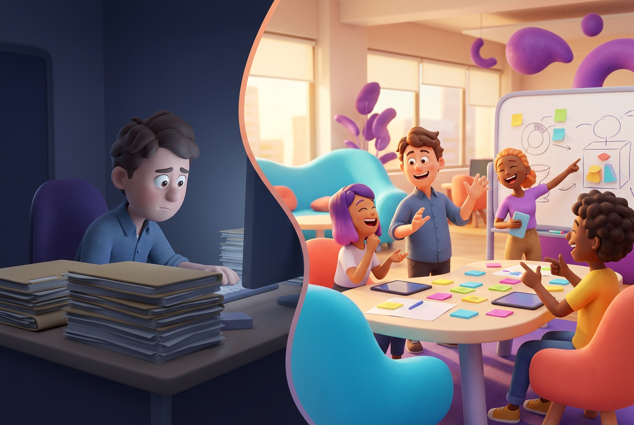 Section 2 illustration for How to break the trapped cycle at work