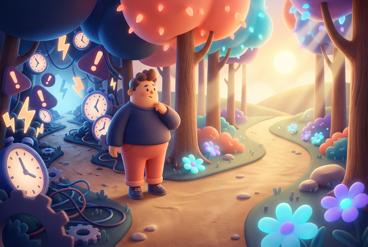 Section 1 illustration for How to build a calm career without losing your edge