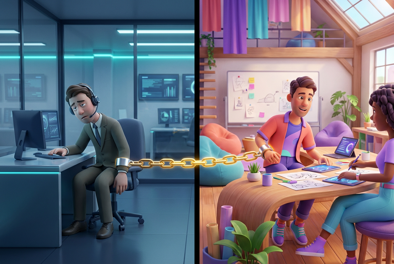 Section 2 illustration for How to handle golden handcuffs and regain your career freedom