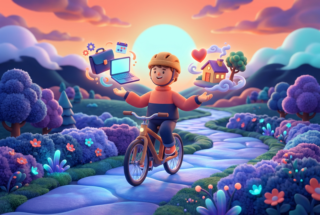 Section 1 illustration for Work life balance: how to find a rhythm that actually works